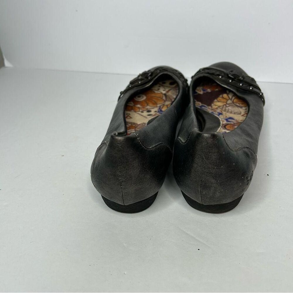 B.O.C Born Grey metallic flats ballet shoes 10 - Picture 6 of 8